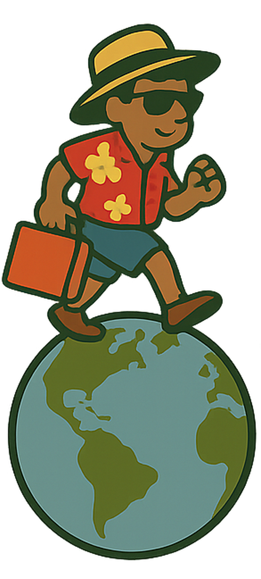 Samuel Sauntr - running on globe